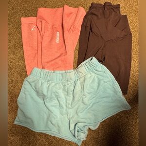 Gymshark and Other Brand Shorts & Leggings Bundle